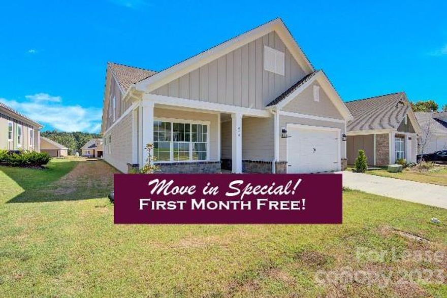 FREE FIRST MONTH RENT! Spacious new construction home! 10' ceilings throughout main level. Open concept floor plan. Kitchen features walk-in pantry, oversized island and plenty of storage. Living room with fireplace and tray ceiling. Primary suite is located on the main level with a tray ceiling on access to spacious bath with walk-in shower. Generous walk-in closet with access to the laundry room. Upstairs has two bedroom as well as a flex space great for storage or a play room. Lawn Maintenance included! Convenient to shopping and restaurants. Wonderful opportunity to be the first to enjoy this brand new home.
