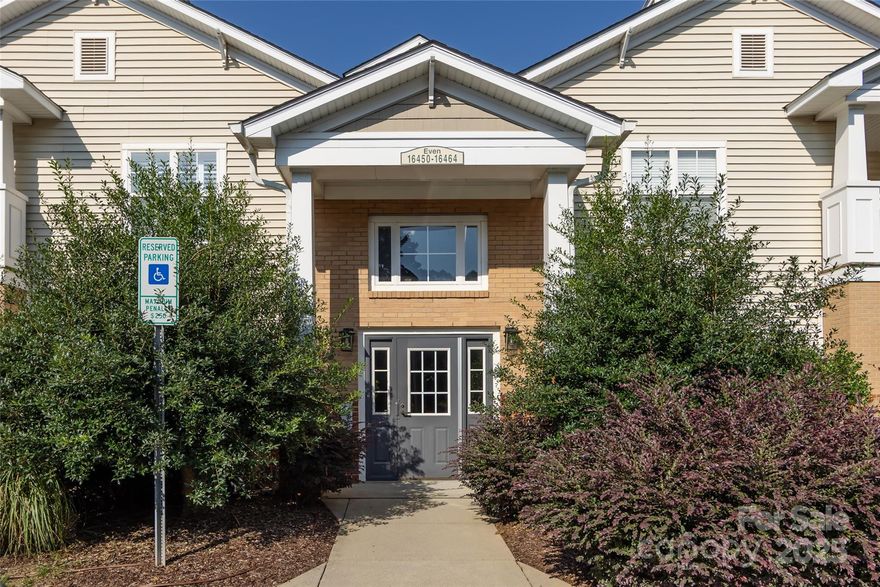 $7,000 to buyer, in seller paid closing cost assistance. Move in ready ground floor condo in desirable Ballantyne location at Copper Ridge! Open floor plan with lovely crown molding, wide plank laminate wood flooring and neutral paint throughout. Kitchen features wood cabinets, breakfast bar and pantry storage. Large living room with glass doors leading to enclosed covered patio. Owners suite features walk in closet and en suite bath with tiled shower and linen closet. Plus front bedroom and flex room that would make a great home office! Secure building plus 1 reserved parking space out front and ample guest parking. Enjoy the neighborhood amenities including two pools, clubhouse, fitness center, tennis courts and picnic area. Great location just a short drive to Ballantyne restaurants, shops and nightlife!