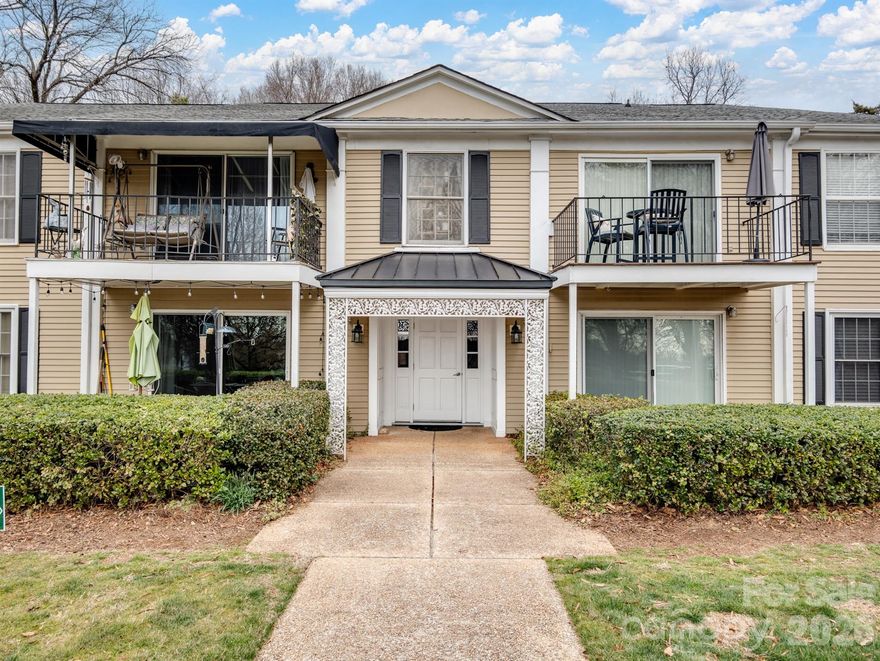 Prime location in the heart of South Charlotte with convenient access to SouthPark, Uptown, the light rail, and the Harris YMCA. This beautifully maintained one-level condo offers an inviting interior with upgraded molding, stylish lighting, hardwood flooring, and granite countertops in both the kitchen and bathrooms. A welcoming fireplace and cozy den with built-in bookcases create a warm, comfortable living space that truly feels like home.

The community offers exceptional amenities, including pickleball and tennis courts, two renovated swimming pools, three fully stocked ponds (fishing allowed), scenic walking trails, and a clubhouse with a pool table. The HOA provides outstanding value, covering heating and cooling, water, sewer, trash, grounds maintenance, carport maintenance, pest control, and building insurance.

Seller incentive available: HOA dues paid through the end of the year or $5,000 toward closing costs with an acceptable offer.

Special Features:

Cozy den with built-in shelving and storage
Functional, usable fireplace
Spacious primary closet with built-in shelving
Kitchen pantry for added storage
Peaceful setting in a highly sought-after neighborhood with mature trees, pools, tennis and pickleball courts, and clubhouse
Walkable to dining, shopping, and nearby greenway
HOA covers all exterior maintenance, repairs, and replacements (excluding windows and private deck)
HOA-maintained boiler heating and cooling system for lower electric bills
Excellent opportunity for rental income or first-time homebuyer
Motivated seller!