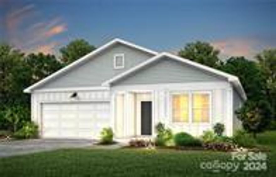 $50,000 in savings PLUS up to $12,000 in Seller Credits with Preferred Lender... This beautiful sought after Ranch plan, currently under construction with an estimated move in date of August 2024. Just in time to enjoy the refreshing Community Pool!  Our Ibis features an open floorplan and a covered patio, perfect for entertaining or just relaxing and enjoying the outdoors. Located in a cozy section of our neighborhood, this home has open views and backs up to a tree line. Community amenities are OPEN and include an inground pool, cabana, playground and cable/internet packages. Bright finishes throughout home with modern touches. Blinds, Washer and Dryer included. This is the best priced community in Concord! Schedule a personal tour of this home and the amenity center today.