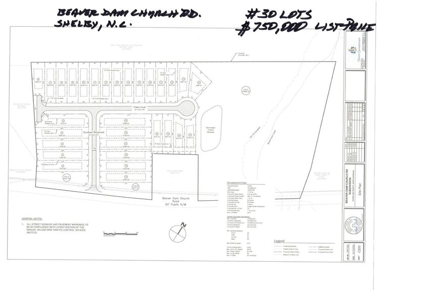 Executive Summary
#30 RESIDENTIAL LOTS PLATTED(17.15 ACRES RAW LAND) CURRENTLY IN ENGINEERING PHASE TO BE FULLY ENTITLED AUGUST 1, 2025, LOCATED 340 BEAVER DAM CHURCH ROAD, SHELBY, NORTH CAROLINA DIRECTLY ACROSS ROAD FROM CREST MIDDLE SCHOOL PROPERTY. INCLUDES SHELBY CITY SEWER AND NATURAL GAS, CLEVELAND COUNTY WATER, DUKE ENERGY AT SITE. 991 FEET ROAD FRONTAGE, OVER 600 FEET FRONTAGE ON BEAVER DAM CREEK WHICH CROSSES NORTH END OF PROPERTY.
*Includes 3920 Square Foot Metal Warehouse Building with Office, Bathroom W/Shower Built Year 2000 on property.