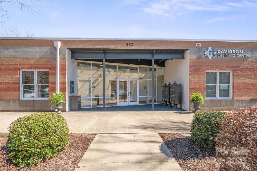 Davidson Business Center! Desirable Location, Convenient to shops and restaurants, Walking Distance to Downtown Davidson, Great Business Opportunity with 26 Key Man Offices, Instant Income, Lobby for clients to wait with a Coffee/Tea Bar, 3 Conference Rooms, Community His/her Bathrooms, Kitchenette for tenants with Refrigerator, ice machine and microwave.  22 Shared Parking Spaces, Road Parking and more.  Recently remodeled, Laminated Hardwoods, most keyman offices have fresh paint and new carpet. Newer HVAC and Newer Roof, 2 Storage Closets