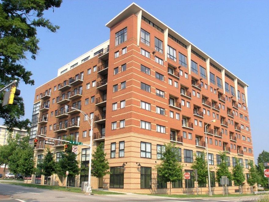 Large, bright studio with full-size kitchen, stainless appliances and floating island with additional storage. Living area / sleeping area is spacious, functional & bright with high ceilings and wall to wall windows.   Unit has edgy, low maintenance stained concrete floor, laundry closet with stack washer/dryer. NEW HVAC  2016. HOA covers water. Community has pool, rooftop terrace with grill and secure parking garage.  Walk to restaurants, ball games, entertainment, light rail.  Live Uptown!