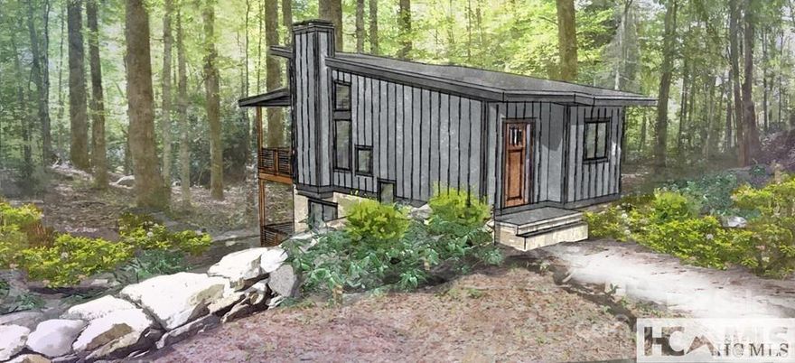 Now Under Construction in new fast-selling Creekside Village in The Divide, consider living in this incredible Stream-front Sanctuary in surreal mountain valley on year round Little Hogback Creek. 10' lot lines with maintained common ground surrounding. Incredible new modern open floorplan & architecture with soaring ceiling & slant metal roof. Enjoy bold streamside waterfall view and mountain boulder setting. Great mountain feel in a great setting. 2 Suites on lower level. Very desirable gated community in the heart of Sapphire Valley. Big stone fireplace and great deck. Creekside area will have trails and a picnic pavilion with firepit.