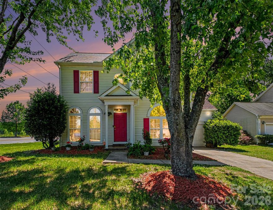Get ready Prosperity Village your new home awaits! Refreshed and ready for new owners, this 3 bedroom 2.5 bath home has all the great updates you want, the space you need and more! With aprx 3 yr old windows, roof and siding; all new lighting, switches, outlets, flooring, and paint throughout, this home is ready to go! Your primary bedroom is on the main level with new LVP floors and a stunning ensuite bathroom with walk-in tile shower. Two large secondary bedrooms and a loft upstairs with new carpet and another completely remodeled full bathroom. Fenced back yard with mature, low-maintenance landscaping on a large corner lot, alarm system with cameras, this home is truly move-in ready. Easy access to 485, shopping, dining, University Research Park, UNC, makes the location just as great as the house! Enjoy the character of this home, with all the new updates and low maintenance living for years to come!