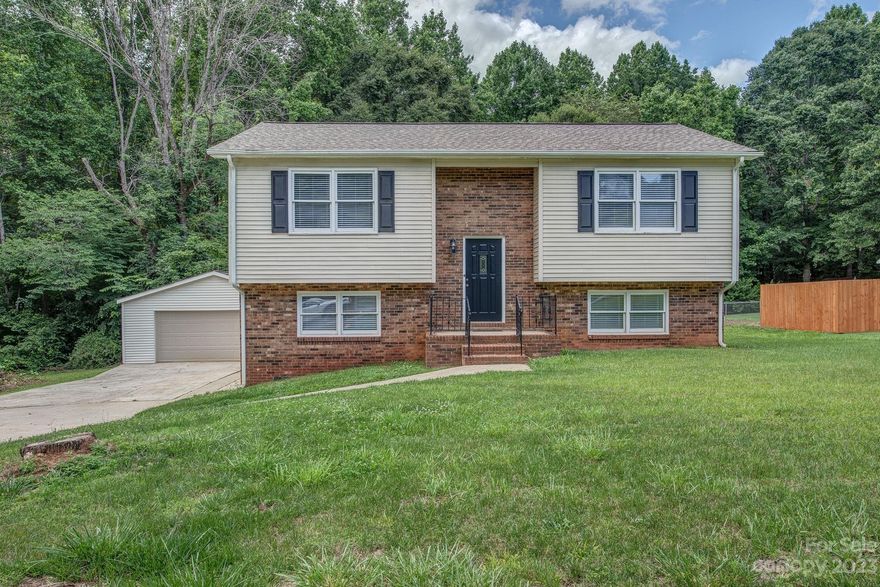 Enjoy the benefits of this renovated split foyer home in Stanley. Located very near the new Stanley Middle School, this family has renovated the interior of this home with all new flooring, paint, lighting, baths, fixtures, countertops and appliances in the kitchen and more! The primary bedroom suiet is on the main floor along with a den or family room. The remaining two bedrooms and full batha, along with the 2nd den and kitchen are on the upper level. For hobbyists, there is also a wired 24x30 garage detached and beside/behind the home. Per seller, the heat pump is apprx. 18 months old and the 30 year architectural roof is apprx 10 years old. This home is a must to show your buyers if they are looking to simply move in.