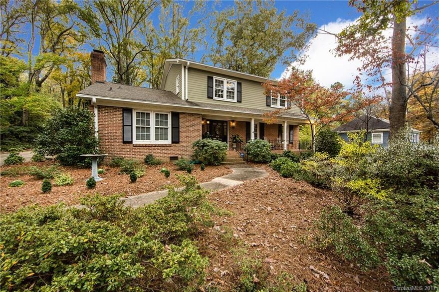 Beautiful, move-in ready home in popular Sherwood Forest/Stonehaven area. Major remodel opened up floor plan w/hardwoods & ceramic tile throughout. Kitchen boasts granite counter tops and stainless steel appliances. Master bath features an oversized step-in shower, two shower heads, and double sinks. Mature trees, low-maintenance landscaping, and generous screened porch invite relaxation. No HOA. Minutes to South Park, Cotswold, and Uptown, this is a South Charlotte gem you don't want to miss!