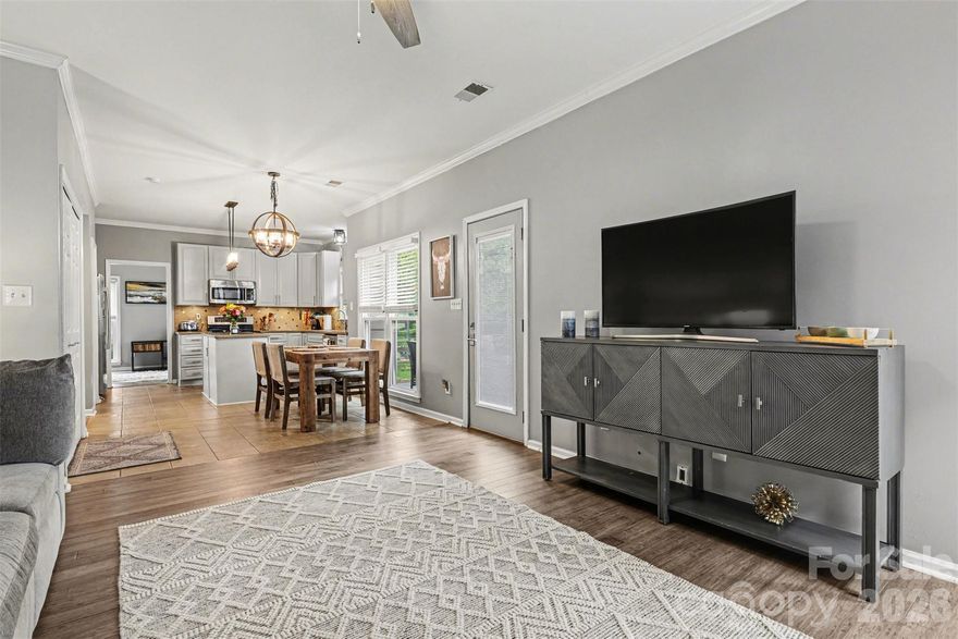 Tucked into the established Landen Meadows community, this inviting two-story home blends classic charm with bright living spaces designed for both everyday comfort and easy entertaining. From the moment you arrive, the welcoming front porch and mature landscaping set the tone, while inside, natural light pours across the home and neutral tones that create a warm, cohesive feel throughout.
The main level offers an effortless flow between living, dining, and gathering spaces, anchored by a cozy fireplace that adds character and comfort. The kitchen features central island, ample cabinetry, and a casual dining area that overlooks the backyard—perfect for morning coffee or hosting friends. Large windows along the rear of the home bring the outdoors in, creating a bright and airy atmosphere.
Upstairs, the primary suite feels like a retreat with its vaulted ceiling, generous proportions, and spa-like bath featuring dual vanities, a soaking tub, and separate shower. Additional bedrooms are versatile for your needs.
Out back, the private yard offers room to relax or entertain, complete with a patio area ready for grilling and outdoor gatherings, all surrounded by mature trees that provide a sense of peace and tranquility.
Landen Meadows is known for its vibrant community feel and resort-style amenities, including a neighborhood pool, tennis courts, and recreation areas that encourage an active lifestyle. Located in the highly sought-after South Charlotte area, this home provides convenient access to shopping, dining, and everyday essentials, while also being just a short drive to Ballantyne, major highways, and top-rated schools.