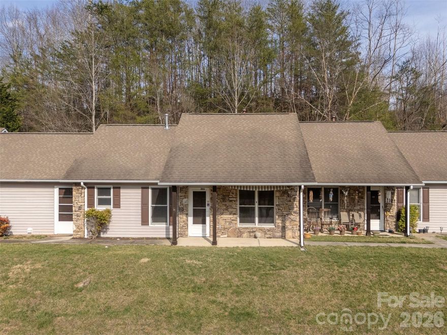 This MOVE-IN READY townhome, situated within a friendly, private 55+ neighborhood, offers the perfect blend of peace, convenience, and community, featuring an effortless single-story layout with absolutely no stairs inside. Freshly Painted, new carpet, Flooring in living area, and new light fixtures, HVAC only a few years old. A covered front porch with a tranquil view of the community pond. One of the biggest advantages is the comprehensive HOA coverage, which ensures a truly hassle-free lifestyle by handling water, sewer, trash, professional lawn care, gate maintenance, exterior siding maintenance, and roof maintenance/replacement, all while the excellent location keeps you mere minutes from grocery shopping, dining, the Arboretum, Bent Creek recreation area, and essential medical services. This is more than just a home; it's an opportunity to embrace a low-maintenance, active, and social lifestyle in a sought-after community.