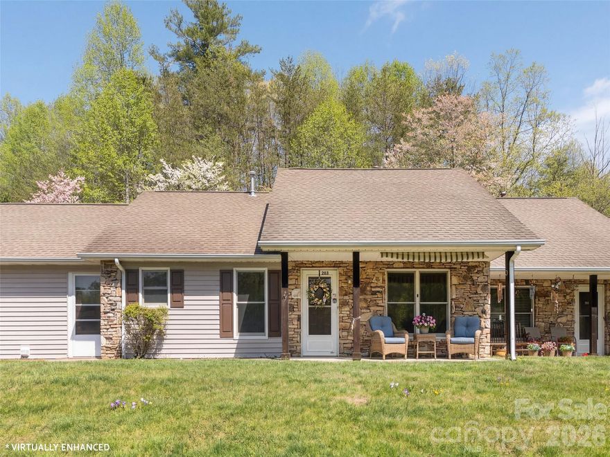 This MOVE-IN READY townhome, situated within a friendly, private 55+ neighborhood, offers the perfect blend of peace, convenience, and community, featuring an effortless single-story layout with absolutely no stairs inside. Freshly Painted, new carpet, Flooring in living area, and new light fixtures, HVAC only a few years old. A covered front porch with a tranquil view of the community pond. One of the biggest advantages is the comprehensive HOA coverage, which ensures a truly hassle-free lifestyle by handling water, sewer, trash, professional lawn care, gate maintenance, exterior siding maintenance, and roof maintenance/replacement, all while the excellent location keeps you mere minutes from grocery shopping, dining, the Arboretum, Bent Creek recreation area, and essential medical services. This is more than just a home; it's an opportunity to embrace a low-maintenance, active, and social lifestyle in a sought-after community.