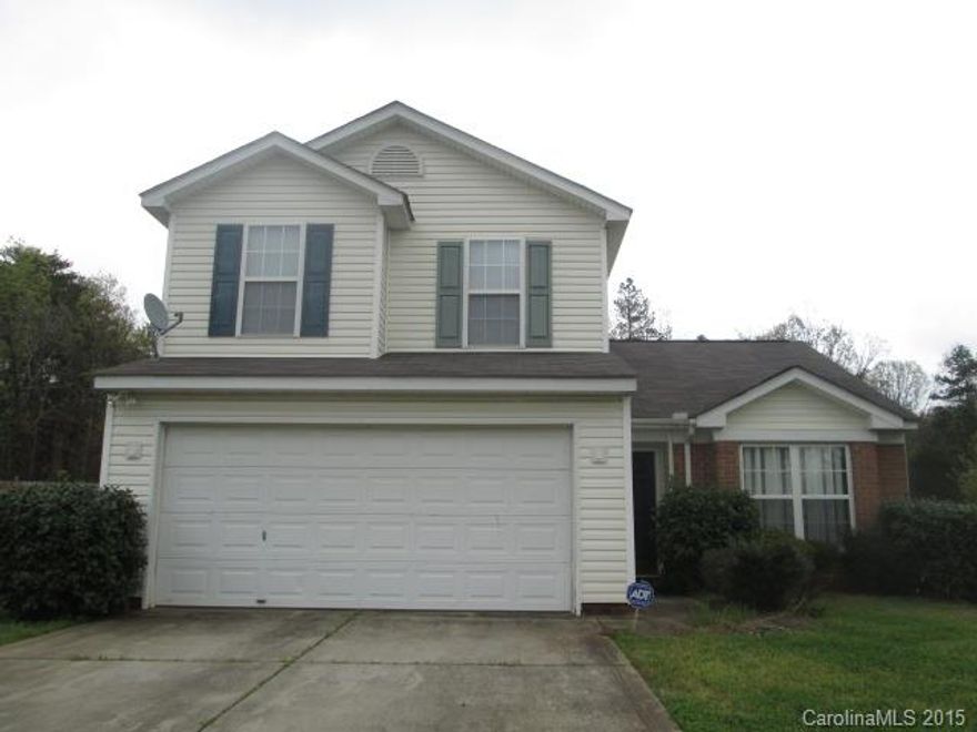 Open floor plan, 3 bed, 2.5 bath with fireplace and fenced backyard on culdesac lot. 2 car garage. Close to 77 and 485.