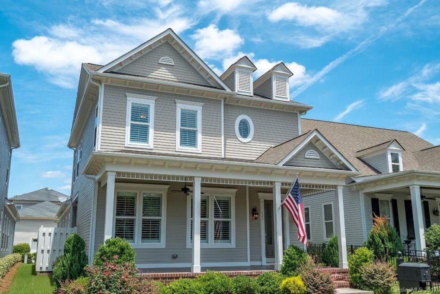 Classic Southern living incorporated w/modern touches makes this home a timeless treasure. Established on a cul-de-sac with a front porch overlooking a green space with access to the seasonal Anne Springs Farmer Market just down the street.Conveniently located within walking distance to all amenities to enjoy all this well planned community has to offer. Plantation shutters & blinds throughout the home, open floor plan, granite & stainless steel appliances.  Flexible unfinished attic area.