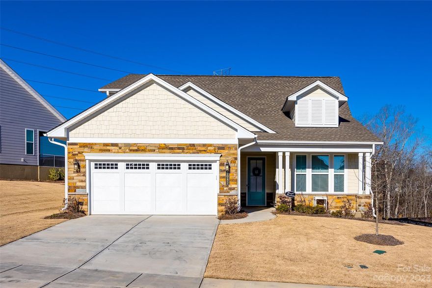 Here is an amazing opportunity to buy a new construction home in Handsmill On Lake Wylie's 55+ gated community, The Gentry! You will love this Move In Ready 3 Bdrm 3 Bath home with a gourmet kitchen, white cabinetry, granite countertops, gas cooktop, and stylish backsplash. Primary and secondary bedrooms on the main floor, as well as a den, laundry room and 2 full bathrooms.  Upstairs you will find a Finished Bonus/ Bedroom and full bath and walk in closet, a great guest suite. Relax in the large screened porch.  Lawn Maintenance is included in the HOA. Handsmill on Lake Wylie's clubhouse has a pool, playground, fitness center and 2 entertainment rooms. Community- Lake Access,  RV parking, boat slips and dry storage.You can lease a boat slip per availability. The Gentry (subdivision) at Handsmill on Lake Wylie is the 55+ section of this Neighborhood!. You can participate in both Handsmill activities as well as The Gentry activities. Fun for everyone!!  Professional Photos Fri 1/19