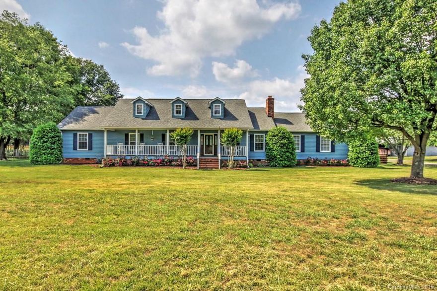 A horse/hobby farm in the ideal location. Charming home w/solid wood doors, hardwood floors, trim work, 2nd floor bonus, 500 ft of storage, large laundry & kitchen open to dining area.  Screened in porch overlooks pastures & 4-5 stall barn. Mature landscaping including hardwood trees for shade. Fenced pasture ready for horses. Great deck around above ground pool, excellent condition.  Detached garage & shop area. Something for everyone. Quiet street yet close to I-77, Lake Norman & Charlotte