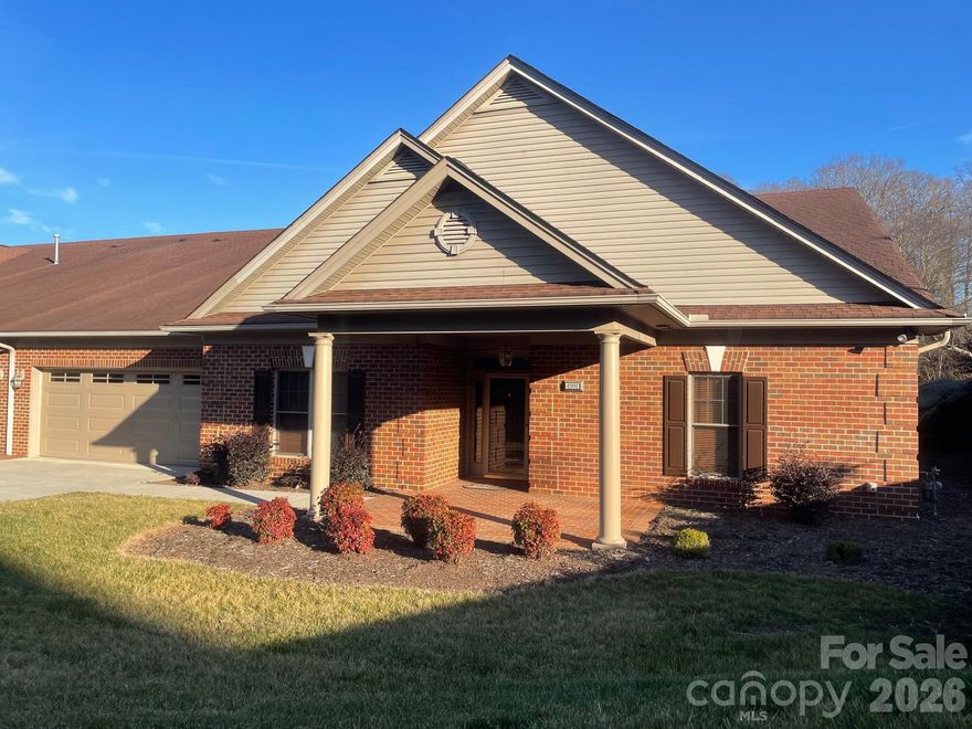 You’ll love this welcoming one level barrier free townhome at Abingdon Glen Village.  This private location makes this home very appealing.  The two-car garage Barton floor plan has more than 1,750 square feet of heated/cooled main floor living area. It offers three-bedrooms, two-full-baths, and a large great room dining room combination space spanning 30 feet.  The kitchen includes a full pantry, self-cleaning oven and task lighting. The laundry room just off the kitchen and garage includes lots of storage space and work sink. There is also a room most people use as a home office but can also make a great sewing room or workshop. The attic is accessible by a permanent stairway and has more than 300 square feet of floored storage area. This space has the capability of being converted into additional living space.  Abingdon is a gated 55+ townhome community located one mile north of Lenoir Rhyne. A spacious clubhouse, library, heated outdoor swimming pool, fitness room, creek side picnic area and dog park are excellent amenities available to all homeowners at Abingdon.