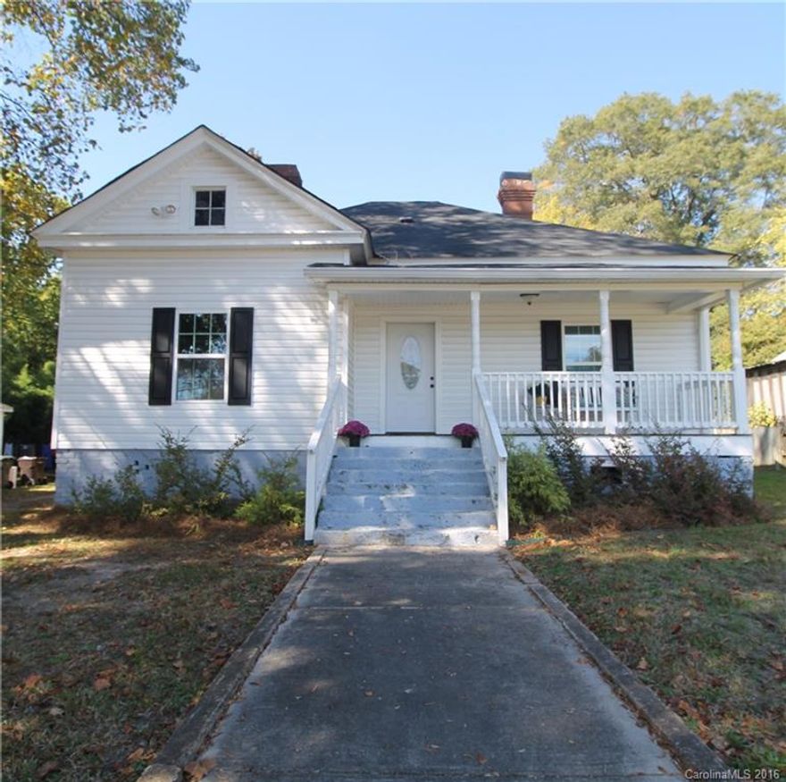 This absolutely beautiful 1950's 3 bd 1 bath home is just minutes from downtown Rock Hill. Home boasts updated kitchen & bathroom;new flooring throughout the home;original hardwoods in hallway;new roof;new windows; new siding;new concrete patio;new light fixtures/ceiling fans;shiplap ceilings,closets & laundry room. Seller is in the process of purchasing/installing new ss dishwasher, stove & microwave;shared driveway;SELLER WILL HAVE NEW HVAC SYSTEM INSTALLED WITH ACCEPTABLE OFFER. Sold "AS IS".