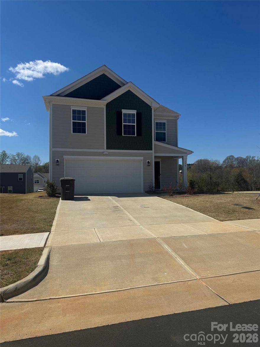 Stunning 3-bedroom, 2.5-bath home built in 2024, featuring a 2-car attached garage and located in the heart of Statesville! Enjoy convenient access to I-40, I-77, shopping, dining, and more. Situated in a desirable new community with upcoming amenities including a pool and walking trails.

This home boasts a bright, open floor plan filled with natural lightperfect for everyday living and entertaining. The gourmet kitchen features a large island, stainless steel appliances, and a gas range. The spacious primary suite offers a luxurious retreat with a walk-in closet, dual vanity, and oversized walk-in shower.

Additional highlights include access to the community pool and Google Fiber internet included in rent.