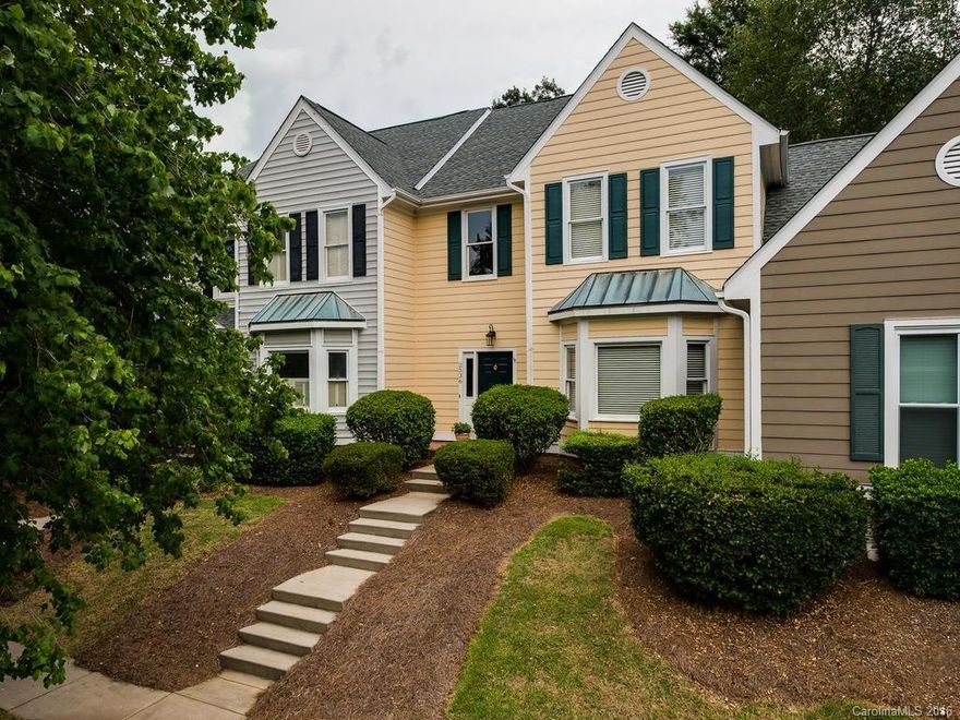 Adorable townhome conveniently located near SouthPark & Arboretum.  Wood flooring, updated Kitchen with granite and tile backsplash, Living Room with fireplace.  Spacious master suite up has walk-in closet, dual vanities, step in shower and garden tub.  Additional bedroom and full bath complete the second floor.  Deck overlooks private courtyard with landscape lighting.  Neutral decor.  Shows great! 1 year home warranty offered at closing.