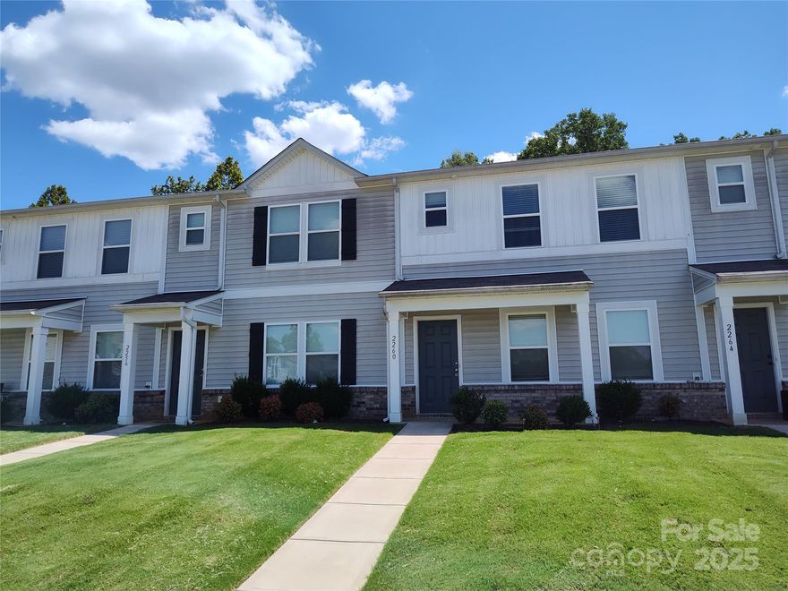 Modern Townhome Living in the Ashton Manor Community- This 2-story townhome has 3 bedrooms and 2.5 baths. 1,564 sq ft of beautifully designed open living space. Built in 2021, this open-concept layout features a stylish kitchen with granite countertops, stainless steel appliances, and a convenient counter bar for entertaining guests. Upstairs you will find 3 bedrooms along with a full-size laundry closet. The primary bathroom has a dual sink vanity along with a walk-in shower with generous closet space from the primary bedroom. Garage, front porch, and back patio finish this attractive living space. If townhome living is your lifestyle choice, this is a must see. Travel times: ~35 Mins to Charlotte, ~35 mins to Winston-Salem, 30 mins to Mooresville, ~35 mins to High Point.
 Contact your buyer's agent to view this home.