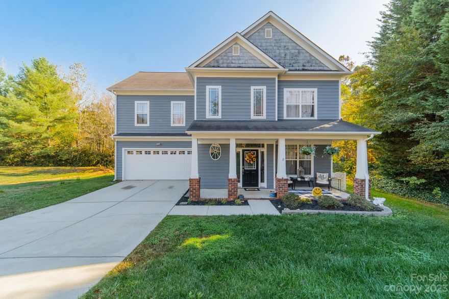 Fall in love with this home in McKenzie Place! Lawn care included in HOA! Many updates throughout in 2024 including new quartz kitchen counters, vanity in master bath & 2nd bath, LVP flooring in dining room & primary bedroom, & fresh exterior paint. The covered front porch leads to a 2-story foyer w/ decorative wainscoting. The dining room features a chandelier & crown molding. The great room includes a fireplace, & leads into the kitchen/dining area. The kitchen features quartz counters, a breakfast bar, & stainless-steel appliances. Bathroom & laundry complete main level. The owners suite features a tray ceiling & a walk-in closet. En-suite bath includes marble topped dual vanity & soaking tub. Secondary bedrooms, bathroom, & bonus room complete 2nd level. Fenced-in yard features a patio & a firepit area! Enjoy all this community has to offer- outdoor pool located next to the home, & a gazebo by the lake in located within the neighborhood!