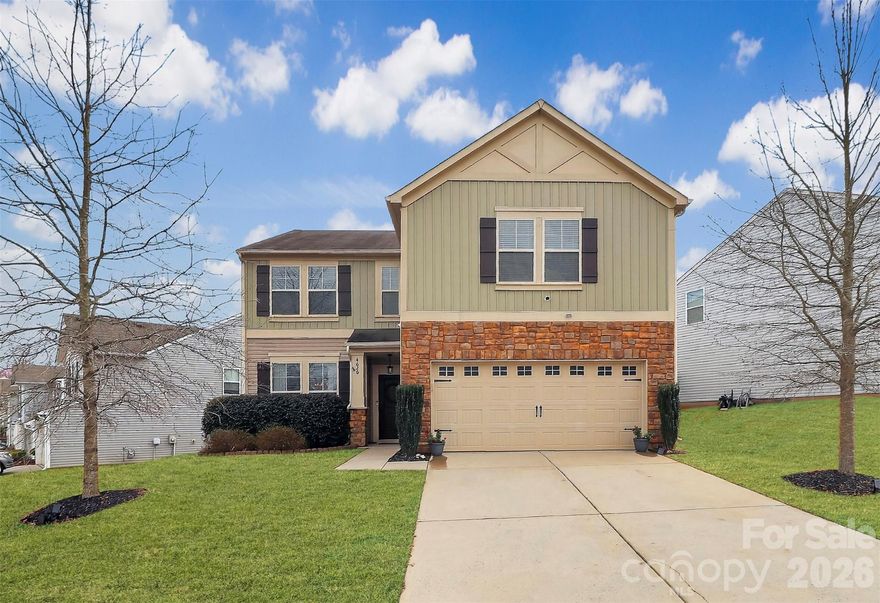 This beautifully maintained single-family home offers thoughtful updates, modern finishes, and move-in-ready convenience. The main level features durable and stylish luxury vinyl plank flooring, creating a seamless, contemporary look perfect for everyday living and entertaining. Upstairs, comfortable carpeting adds warmth to the private living spaces. The kitchen has been tastefully updated with granite countertops (2026), complemented by a spacious walk-in pantry plus a second storage pantry—providing exceptional storage and functionality. A new microwave was installed in 2024, adding modern convenience. Major system upgrades provide peace of mind, including a new HVAC system installed in August 2025 and a Wi-Fi-enabled thermostat for energy-efficient climate control. Updated lighting fixtures throughout the home enhance the bright, refreshed interior, which was freshly painted in 2022. Additional features include a transferable ADT security system, offering added security and value for the next homeowner. With its blend of recent upgrades, generous storage, and smart-home features, this home presents an outstanding opportunity in a convenient Charlotte location.