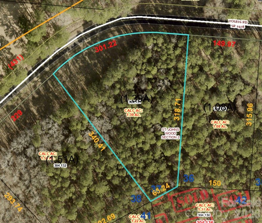 Here is your opportunity to build your dream home on a great lot in the well kept subdivision of St. Johns Woods. 1.42+/- acre wooded lot. The neighborhood has a minimum 1800 square foot requirement to build. There is no HOA but there is an architectural committee and a required annual fee of $20 for vacant lots, $35 once a home is built. A perc test was performed in 2022 for a 3 bedroom home with a pump system. There is a utility easement on one corner of the lot. Great location, nice lot size, no HOA, no city taxes!