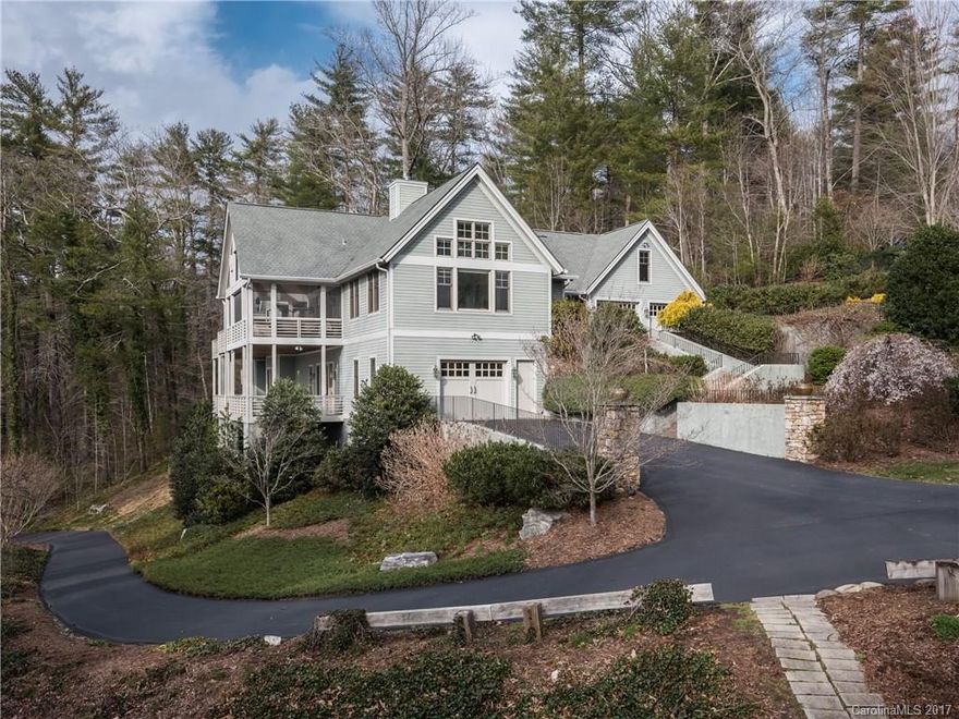 One-of-a-kind estate w/8 acres of landscaped grounds w/2 homes sited to take advantage of the cooler mtns. of Historic Flat Rock has a scenic pond & meadow. Both homes are designed  w/many windows, high ceilings that give an open & airy feel-all rooms enjoy the view. Square footage totals are combined for entire compound. Main House sf is 4708 and Guest House sf is 2123. A total of 5 Car garages in the 2
houses. Ea. house has a central vacuum sys and generator.A dog spa & kennel @ main house.