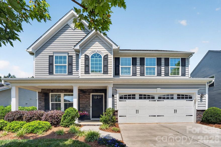 Beautiful home featuring an open floor plan filled with natural light throughout the main level. The heart of the home offers an oversized, beautifully crafted kitchen island that connects the living room, dining area, and family room ideal for both everyday living and entertaining. The first floor has brand-new LVP flooring throughout, adding a modern and durable finish. Large windows enhance the bright, open feel of the main living spaces. Upstairs features 3 bedrooms and 2 bathrooms including a primary suite with two walk-in closets and a private bath. Secondary bedrooms are well-sized and versatile for guests, home office, or additional needs. A massive second-floor loft provides flexible additional living space perfect for a game room or secondary living room. Enjoy a private backyard surrounded by mature trees with privacy.