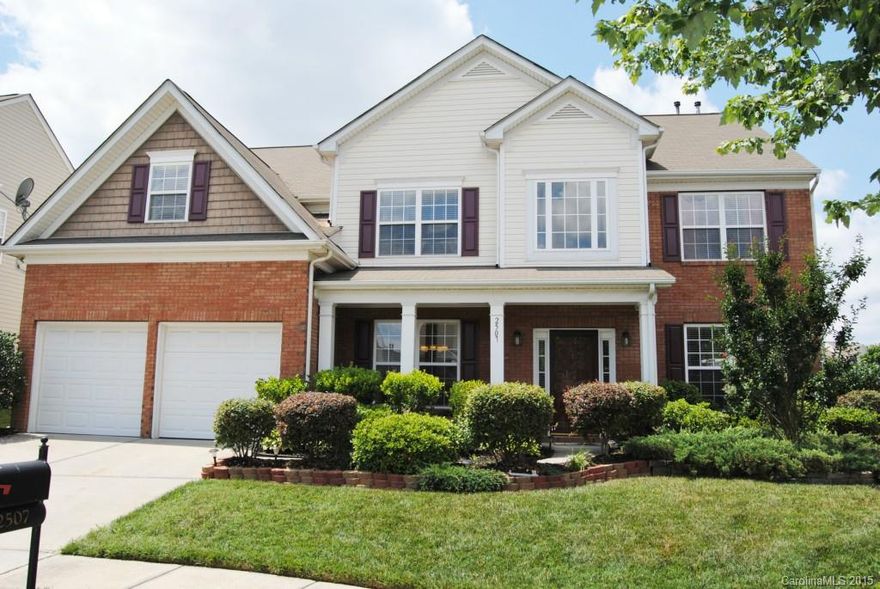 Gorgeous cul-de-sac home 5 bedrms + huge bonus rm: spacious Master-trey ceiling w Sitting Rm; Kitchen: lots of cabinets, gas range/oven, granite, center island + breakfast nook; Great Rm w gas FP; main level bed/office + full bath; formal LR & DR-trey ceiling, crown molding. Carpet 6/5 -3 bedrms, DR & Dual Staircase. Roomy Level fenced yard w patio. Great location: near Charter school Bradford Prep K-8 (2016 K-9). Minutes to I-485/85/29, Concord Mall