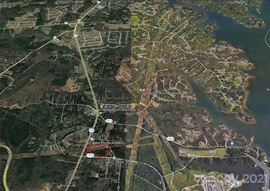 • Lake Wylie / Five Points Area of York County SC
• 4.49 Acres, development site with the 
addition 7.25 Acres In Duke Energy Right a way
• Presently Zoned BD-III Business, York County SC
• Area Buildable Fronts along Concord Rd 350’Ft
• 289’ Ft on Hwy 274 Hands Mill Hwy, 350’ Ft on 
Concord Rd, and frontage on Ferguson Long Rd
• Property is less than 2 miles south of Five Points 
Hwy 55 / Hwy 49 / Hwy 274 - Hands Mill Hwy
• York County SC Tax Id # 5530000001