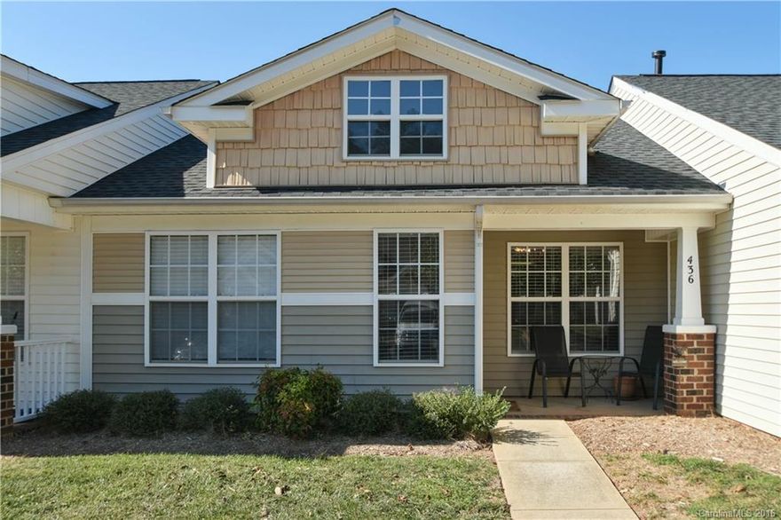 Fantastic Opportunity! Beautiful, Well-Maintained 1-Story 2 Bed/2 Bath Townhome in a Prime Location. Laminate Wood Floor Throughout. New Roof 2010, Community Pool, Great School District, Private Patio, Washer & Dryer, Refrigerator to Convey. 2-Parking Spaces, Vaulted Living Room Ceiling, Exterior & Lawn Maintained by HOA, Paint is Neutral Color, Conveniently Located Near I-77, Shopping & So Much More! GRAB THIS BEFORE IT GOES!!!