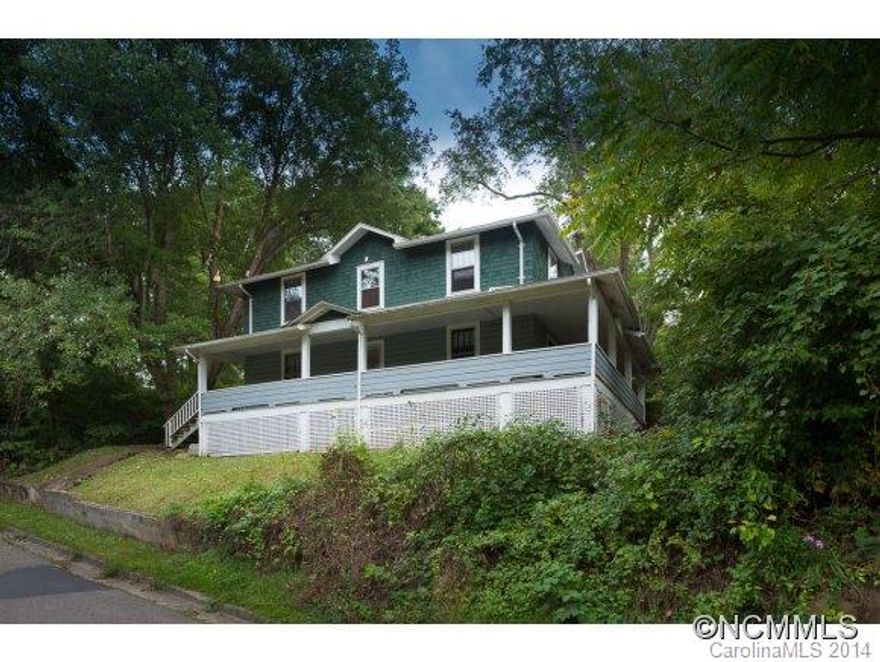 This charming home was rented to professors at UNCA for 25 years.  Excellent structure and beautiful architecture but no decorating during rental.  Well maintained and ready for the excited new home owner or make over artist.  Lot might be divided according to RS8 zoning.  Co-owner is NC realtor.