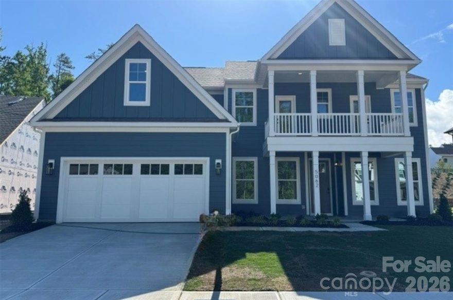 This beautiful, 2-story Charleston plan offers almost 3,800 square feet of living space with 5 bedrooms and 4 full baths. The main floor includes a guest bedroom & full bath with 4-ft shower, a large kitchen with white cabinets and a contrasting gray island, butler pantry with a wine fridge, family room with a Cosmo gas fireplace & shiplap accent wall, a dining room with tray ceiling, and an office with a faux coffered ceiling. The kitchen also features a farmhouse sink, a stainless range hood, and stainless appliances, including a gas cooktop. The second floor includes a large bonus room with two closets, the primary suite with a luxury shower, 3 secondary bedrooms, a hall bath, and a Jack-n-Jill bath. Enjoy the outdoors on the front porch, upper balcony or rear screened porch. Other wonderful upgrades include a foyer with tray ceiling, beadboard drop zone in the mud room, laundry room with cabinets, tankless water heater, and stairs with composite treads & metal balusters. Visit today and find out more!