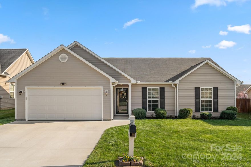 This immaculate one-level home with split-bedroom floor plan offers a sense of spaciousness and privacy. The vaulted ceilings enhance the feeling of openness and the thoughtful window placements flood the home with natural light. The large stamped patio that runs the length of the home is perfect for outdoor gatherings and relaxation. With meticulous maintenance and upgrades, both the home and yard reflect care and attention to detail. The neighborhood's fun amenities add an extra layer of enjoyment and convenience to everyday living.  Check out the list of home upgrades & Floorplan in the photos.  And don't miss the 3D Tour!