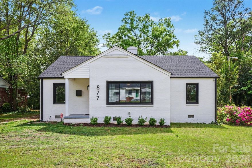 Welcome to this beautifully updated home just minutes from downtown Rock Hill, where modern upgrades, artistic design, and move-in-ready convenience come together. From the moment you arrive, the painted full brick exterior, black-framed windows, and refreshed landscaping create standout curb appeal with a clean, modern look. Step inside to a warm, curated interior filled with character. Previously an artist’s home, the space features unique design elements—including a custom faux stone accent wall that creates an eye-catching focal point and sets the tone for the rest of the home. The large picture window brings tons of light into the large living space accented with a gas fireplace. Flowing into the spacious dining area with a cozy window seat offering added storage. The renovated kitchen blends style and function with modern cabinetry, butcher block countertops, undermount sink, and stainless steel appliances—perfect for both everyday living and entertaining. The updated bathroom and fresh interior paint throughout create a clean, cohesive feel. A thoughtfully redesigned laundry space includes updated plumbing and a full-size stackable washer & dryer, maximizing efficiency without sacrificing convenience. Step outside to enjoy a private backyard retreat featuring a newly built shed for storage or workspace and a firepit area—ideal for relaxing evenings or hosting friends. This property offers true peace of mind with extensive renovations that were done for the home-owner including: New roof & gutters, New HVAC system + all new ductwork, New windows, New water heater, Fully updated electrical system (panel & wiring), plus a CPI security system installed for peace of mind. Ideally located just minutes from Rock Hill’s vibrant downtown, you’ll enjoy easy access to local dining, shopping, parks, and entertainment—while still having the comfort of a quiet residential setting. If you’re looking for a fully updated, character-filled home with major systems already replaced—this one is a must-see.