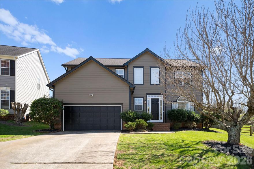 Welcome Home to 4704 Lone Tree Court, located in the established community of Devonshire with convenient access to I-85, I-77, and I-485. Entering the 2 story foyer, you are greeted by plentiful natural light, a modern office space to the right and an updated 1/2 bath for your guests. The main level also includes a two-story great room with a gas log fireplace, a formal dining room, and a fully renovated kitchen. The updated kitchen features new lighting, a farmhouse sink, granite countertops, tile backsplash, stainless steel appliances, and a natural gas range. Upstairs, a generous landing leads to the primary bedroom, featuring vaulted ceilings and freshly updated master bath. The master bath updates include tile flooring, updated dual vanity with quartz counter top, bidet toilet, and an oversized custom tile shower with duel rain heads, washing wand and Bluetooth speakers in ceiling. Do not worry, the windows have privacy shades as well as the windows are tinted for your privacy. The upper level also offers two additional bedrooms, a second full bath, and a dedicated laundry room. Outside, you can enjoy lush landscaping, fully fenced back yard, and large retractable awning for some great shade. Be sure to checkout the heated/cooled garage space with freshly coated flooring, high end storage cabinets, tool boxes, large work benches, and overhead storage space as well. Notably, this home is situated in a neighborhood where a Greenway expansion is slated to pass through the woods behind the property, once completed it would provide direct access to a variety of outdoor activities. Dining, shopping and entertainment options nearby. Thoughtfully updated and meticulously maintained, this home is ready for its next chapter.