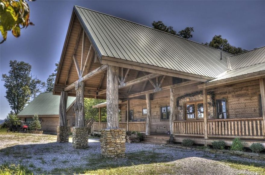 Consider this family gathering center an outpost or a full time residence is up to you. Enjoy outdoor living galore created on almost 4 acres including a massive deck, cooking area, wood-fired hot tub, all overlooking beautifully layered mountain views. Inside you will immediately notice the relaxing hue of timber-frame in the vaulted ceiling and walls. Peak in to the open kitchen and notice the more-than-ample gathering space for all the family and friends. This main home has it all.