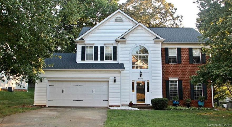 This beautiful 4 bedroom 2.5 bath has open floor plan. A spacious kitchen w/breakfast bar, granite countertops, tile backsplash. Gorgeous hardwood floors and tile throughout home. No carpet!! The huge fenced back yard features a large flagstone patio with built in firepit area perfect for entertaining in the fall weather. Master bedroom has custom built in closets and vaulted ceiling. Master bath has extended dressing area and dual sinks, garden tub, and separate shower. Come see your new home!!