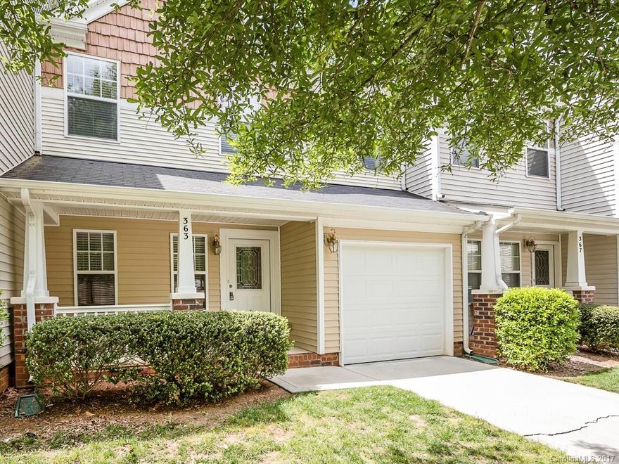 Great Townhouse located in gated community with easy access to Interstate and light rail at Scalybark. Just minutes from Uptown, Southpark, airport, retail, restaurants and entertainment.Upgraded kitchen cabinets and hard surface counter tops. Back deck overlooks natural wooded area with privacy. Home has been maintained in near pristine condition. Refrigerator does not convey