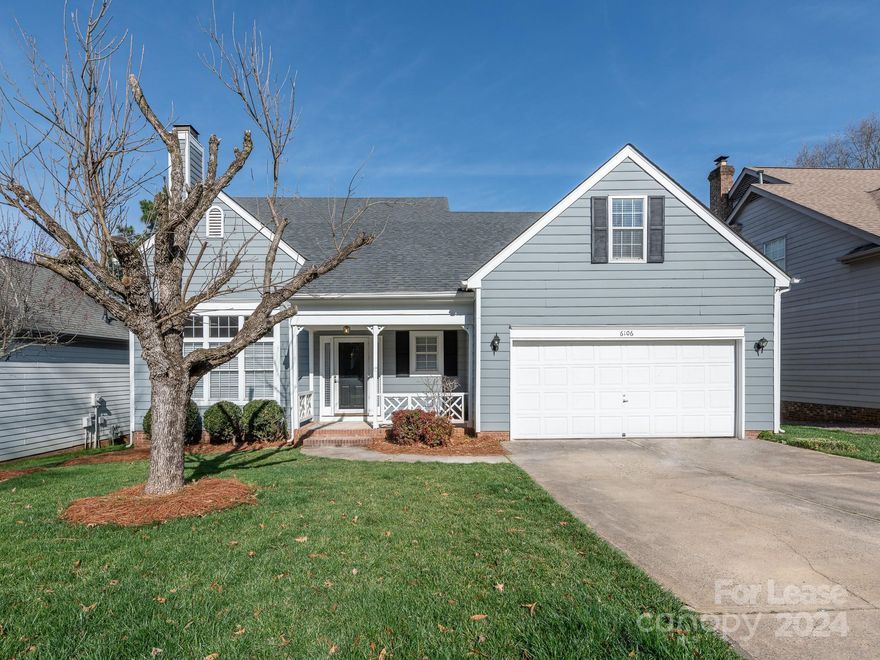 $50,000 BRAND NEW beautiful interior renovation just finished last month! 3 bedroom w/ 4th optional bedroom/bonus, primary is on the main floor, 2.5 bath, fireplace, breakfast room, formal dining room, foyer/sitting area, walk-in attic storage, oversized 2 car garage. Move-in ready in the heart of Ballantyne (south Charlotte). Ardrey Kell school district, pavilion with grills and fireplace, Olympic swimming pool, small pool w/ waterfall, basketball/tennis courts, playground, historic 23 acre Big Rock Park, walking trails, etc. Close to everything, fitness center 5 minutes away, Regal IMAX movie theater, Harris Teeter, Target, Stonecrest Shopping Center walking distance. 15 minutes from Uptown Charlotte, Interstate 485, 85, and 77. 15 minutes to Charlotte Douglas airport. $2,975 per month. Owner is a NC/SC real estate broker.