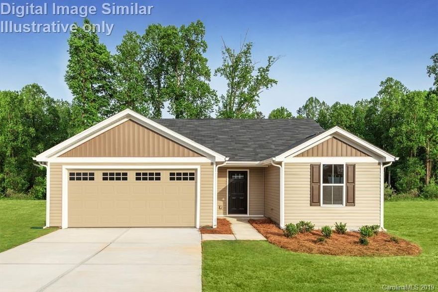 Immediate move in!  As you enter the foyer of this 3 bedroom, 2 bath home desired Ranch Layout, you’ll know you’ve arrived in something special!  The  heart of this home is the living area -- large and inviting, and running the entire rear of the home, its open-concept design keeps it airy and filled with light. Off the main living area but given privacy by a small recessed space, the owner’s bedroom is large and accommodating while still feeling tucked away, and features a private full bathroom and a truly amazing walk-in closet. Located in an intimate community that offers a small town spirit with a distinct charm in Concord, NC.