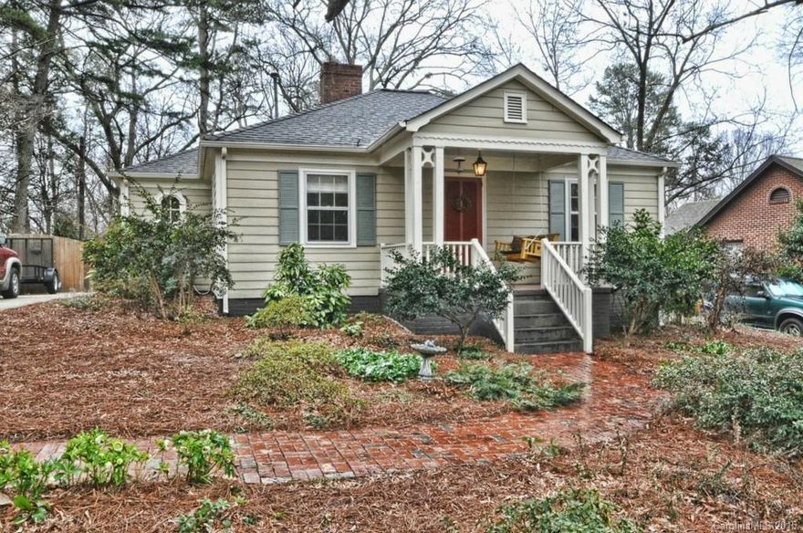 Prof Pics coming this week!  Spacious,one-story home located on desirable street in Dilworth, close to Freedom Park& East Blvd. Features an open kitchen with dining area, family room, living room, dining room, 2 full baths & 3 bedrooms. The master bedroom has a roomy adjoining study, which could be considered a fourth bedroom, a nice office or nursery. The private backyard is wooded & landscaped with a nice patio & a workshop with ample storage. Front porch is covered, perfect for a porch swing.