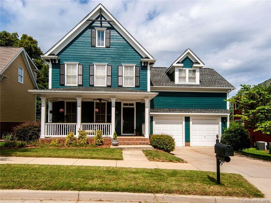 Gorgeous semi-custom home located in Baxter Village w/ a private, wooded lot backing up to the walking trails & a creek.  Home features hardwoods downstairs, granite in kitchen, custom backsplash, stainless steel appliances, office, covered front porch and double rear decks.  Newly painted inside & out.  Bonus room w/ceiling mounted projector & screen. BOSE system in bonus room, first floor, front & back porches with sound controls for each zone.  Cable pre-wired/ radio frequency for TV control.