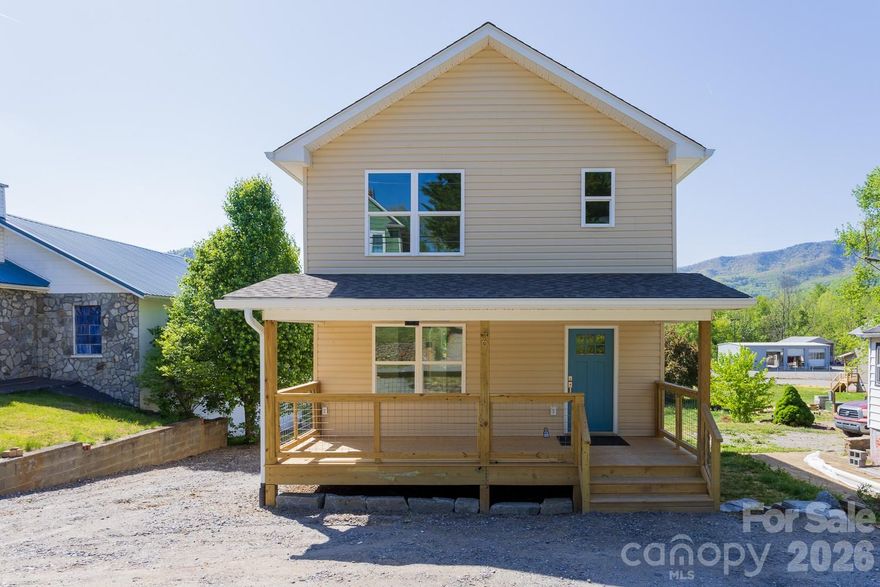An exciting opportunity to own one of two new houses available for your buyer's that want to live in Black Mountain!
This home has it all!  First it is new construction, built by longtime local legend Dan Friday of Noble Carpentry Inc.
Noble Carpentry has a reputation for quality construction with an eye for detail.  Standard 1 year builder warranty is included.  Second, is the location, location, location. The house sits within 500 steps of the center of downtown Black Mountain.  Black Mountain is a vibrant, happening town with unique shops and great restaurants, as well as arts, crafts and music to enjoy.  Yet Vance Ave is a quiet side street for evenings at home too.  Third, you can enjoy 180 degree year round views from the back porch while sipping on a drink while grilling out.  Fourth, the zoning of this property allows for light commercial usage such as attorney's offices, accountants, home business, etc and STR's are allowed also. 3 bedrooms, 2 and 1/2 bathrooms with over 1450sf with crawlspace storage underneath.  All of this can be your's for the unbelievable price of $525,000.  The other house sits just behind this one at 39 Terry Estates Drive.  So your buyer and their friends can both buy one!