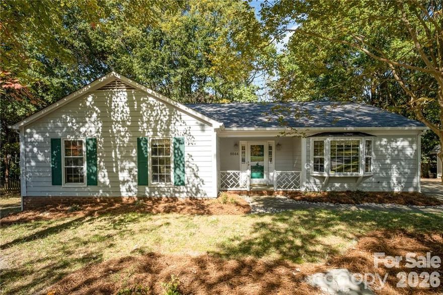 RARE opportunity in OBERBECK FARMS! A delightful renovated and updated ranch located in a quiet cul-de-sac on an extra large .54 of an acre lot! This three bedroom two full bath cottage is in a PRIMO location in Charlotte, 
 featuring  numerous modern upgrades designed for comfort and style.

The home has been thoughtfully updated to provide a seamless living experience. Significant interior improvements include the removal of walls to create an open-concept layout, complemented by board and batten trim in the dining room and custom bamboo shades throughout. The chef’s kitchen has been completely revamped with quartz countertops, a butcher block serving area, a handmade tile backsplash, and a deep, oversized composite sink.

Additional highlights include:

- Modern Interior Touches: The home features a cozy morning room, updated designer lighting, crown molding, and the removal of all popcorn ceilings.
- High-End Finishes: You will find laminate wood flooring, stainless steel kitchen appliances, and a top-of-the-line washer and dryer as well as refrigerator that remains in the home.
- Reliable Systems:  HVAC was updated in 2015, the water heater in 2017, and a comprehensive water filtration system was installed in 2015. New roof installation 2023.
- Interior: Popcorn ceilings removed, crown molding added, laminate wood floors, stainless steel kitchen appliances, and top-of-the-line washer/dryer remains in the home as well as the refrigerator. 
- Technology: Wired with high-speed Google Fiber. Free standing shed for all of your outdoor storage needs. Ample space for possible garage addition or expansion to the home.
- Exterior: Thousands spent on landscaping, tree removal, including retaining walls, river rock beds, and a stand-alone pergola with lighting over a paver patio. A huge deck with a gas line for a BBQ grill overlooks a private ½-acre backyard. Beautiful expansive outdoor entertaining space to make it your own private oasis. 



The location provides easy access to the Sugar Creek Greenway, Quail Corners Shopping Center, the Light Rail, I-485, and I-77.