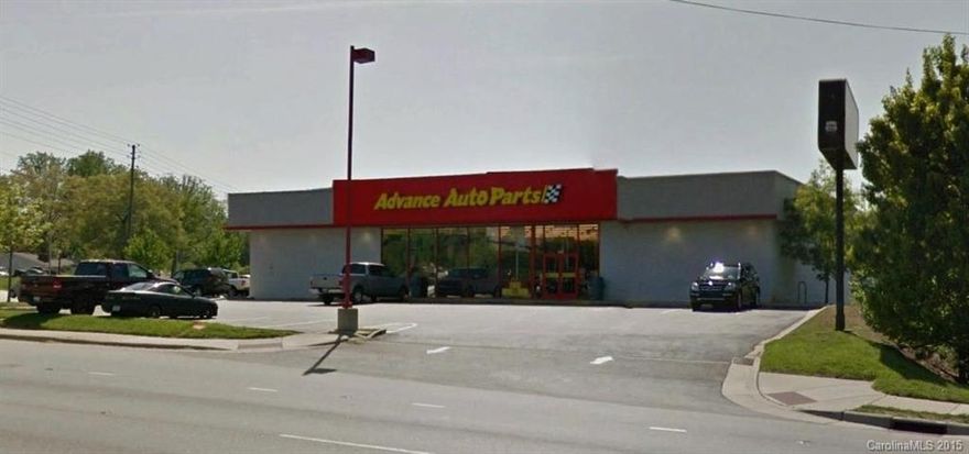 Currently the Advanced Auto on Hendersonville Road, at the Crossroads of Hendersonville Rd and Long Shoals.