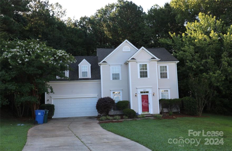 Stainless appliances including microwave, refrigerator, dishwasher, and range.  Washer and dryer included.  Granite countertops.  Gas fireplace.  Nice back deck and private yard.  2 car garage.  Nice master bedroom with attached bath that has separate garden tub, shower, and walk in closet. Walkthrough video available upon request.