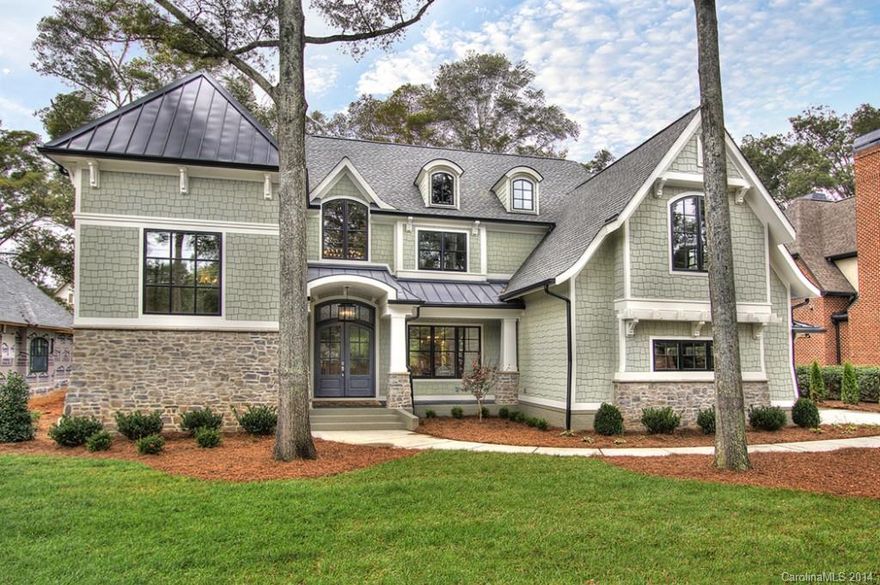 Exquisite New Construction Myers Park Estate built by Grande Custom Homes. Impeccable & Stylish details throughout. This property boasts 4 bed, 4.5 bath, media room, bonus room, 3 car carriage house style garage. 10 ft ceilings. Chef's dream kitchen features quartz counters, Thermador appliances; dual fuel commercial range, Inline wine cooler. Jaw dropping master bath. Luxury screened in porch. $40,000 landscape package. Energy efficient home w/ 2-10 home warranty. The list goes on & on!