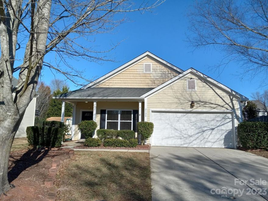 Ranch home in Fort Mill for under 400K!  Need I say more???  Recently updated!  Fresh and ready to go!  Roof 2018, furnace 2018, Aprilaire 2021, gutter guards 2018!  New carpet, new paint, new lights, new plumbing fixtures, new granite in kitchen and both bathrooms!  Garage floor epoxy, garage walls and ceiling finished and painted.  Walk-in closets!  The yard has a sprinkler system with a separate meter!  Home has a fantastic layout!  Big, open living room!  Large dining room!  Bedrooms are separated for great privacy!  2-car garage!  Large patio with tons of privacy out back!