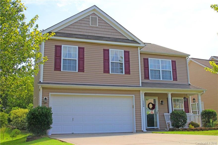 Take a look at this fantastic 4 bedroom/2.5 bath home in Rock Hill.  The kitchen features upgraded cabinets, granite counter tops and an undermount sink.  The laundry area is conveniently located on the 2nd floor.  The large master bedroom has plenty of room for large furniture and the master bath has a garden tub.  The backyard features a patio and beautiful landscaping to enjoy any time of the year.  Neighborhood has a playground and is minutes from I-77.  Come take a look at this home!